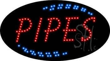Red Pipes Animated LED Sign