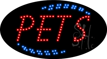 Red Pets Animated LED Sign