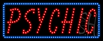 Blue Border Psychic Animated LED Sign