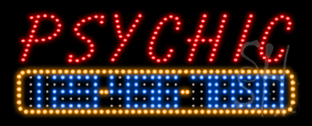 Psychic with Phone Number Animated LED Sign