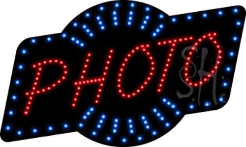 Red Photo Animated LED Sign