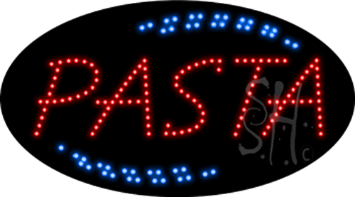 Red Pasta Animated LED Sign