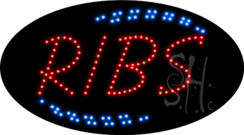 Red Ribs Animated LED Sign