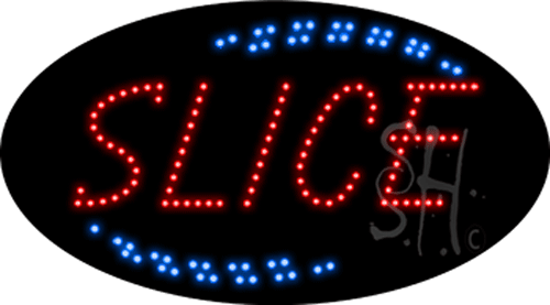 Red Slice Animated LED Sign