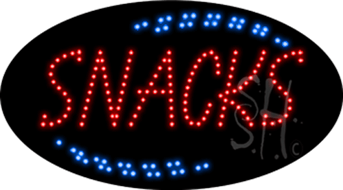 Red Snacks Animated LED Sign
