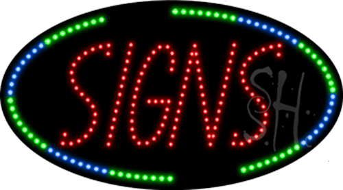 Oval Border Signs Animated LED Sign