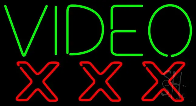 Video Triple X LED Neon Sign