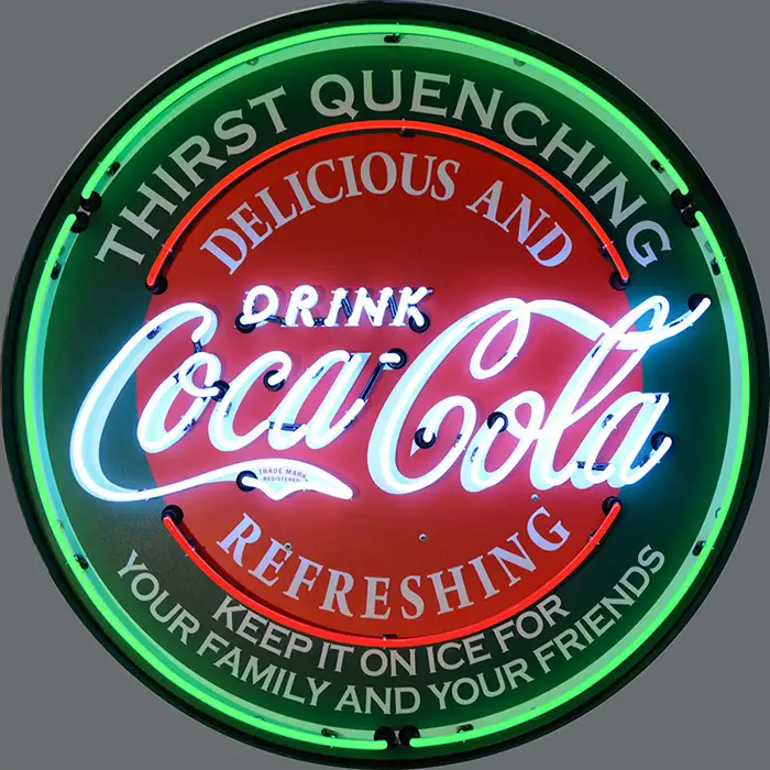 Coca-cola Evergreen 36 Inch Neon Sign in Metal Can