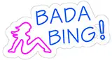 Bada Bing Contoured Clear Backing Neon Sign