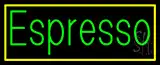 Green Espresso with Yellow Border Animated LED Neon Sign