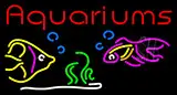 Red Aquariums Fish Logo LED Neon Sign