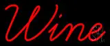 Red Cursive Wine LED Neon Sign