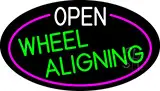 Open Wheel Aligning Oval With Pink Border LED Neon Sign