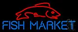 Fish Market With Red Fish LED Neon Sign