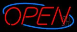 Open Blue Deco Style LED Neon Sign