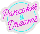 Pancakes Dreams Contoured Clear Backing LED Neon Sign