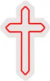 Christian Religion Symbol Contoured Clear Backing LED Neon Sign