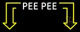 Pee Pee With Arrow LED Neon Sign