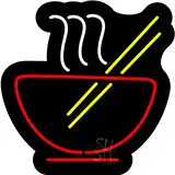 Hot Soup Logo Contoured Black Backing LED Neon Sign