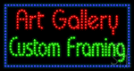 Art Gallery Custom Framing Animated Led Sign