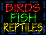 Birds Fish Reptiles Animated Led Sign