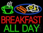 Breakfast All Day Animated Led Sign