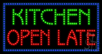 Kitchen Open Late Animated Led Sign