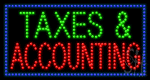 Taxes And Accounting Animated Led Sign