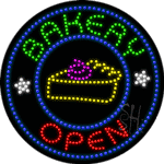 Bakery Open Animated Led Sign