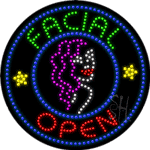 Facial Open Animated Led Sign