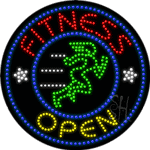 Fitness Open Animated Led Sign
