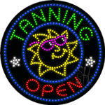 Tanning Open Animated Led Sign