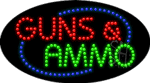 Guns And Ammo Animated Led Sign
