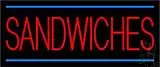 Red Sandwiches with Yellow Border LED Neon Sign