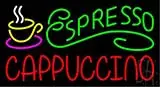 Green Espresso Red Cappuccino Logo LED Neon Sign