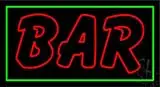 Double Stroke Red Bar Blue Border LED Neon Sign