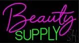 Pink Beauty Supply with Blue Border LED Neon Sign