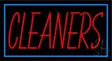 Red Cleaners Green Border LED Neon Sign