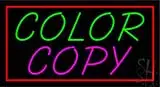 Multi Colored Color Copy Blue Border LED Neon Sign
