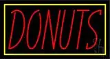 Red Donuts with Green Border LED Neon Sign