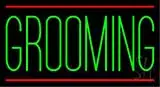 Grooming Green Rectangle LED Neon Sign