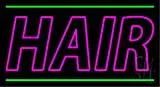 Double Stroke Hair with Green Border LED Neon Sign