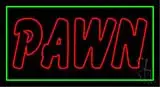 Double Stroke Pawn Blue Border LED Neon Sign