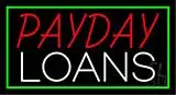 Red Payday Loans Blue Border LED Neon Sign