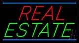 Red Real Estate Blue Border LED Neon Sign