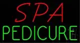 Red Spa Green Pedicure Blue Border  LED Neon Sign