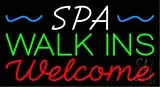 Yellow Spa Walk ins Welcome LED Neon Sign