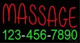 Double Stroke Massage with Phone Number LED Neon Sign