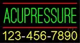 Red Acupressure with Phone Number LED Neon Sign