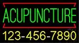 Yellow Acupuncture with Phone Number LED Neon Sign